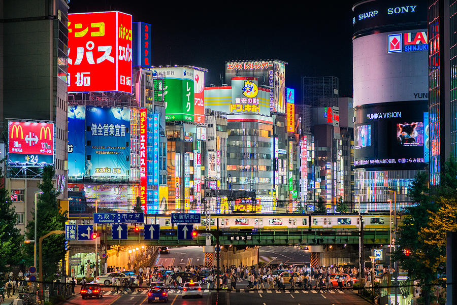 Shinjuku rush hour Photograph by Stanley Chen Xi, landscape and architecture photographer