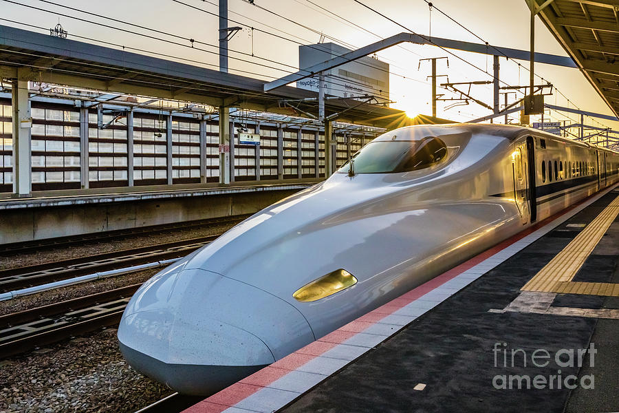 Shinkansen at the Himeji station Photograph by Lyl Dil Creations