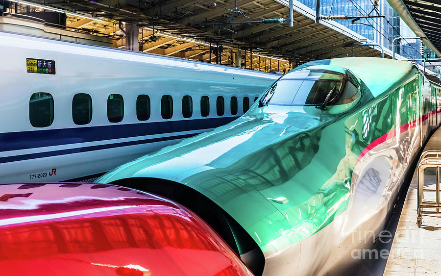 Shinkansen at the Tokyo Station Photograph by Lyl Dil Creations