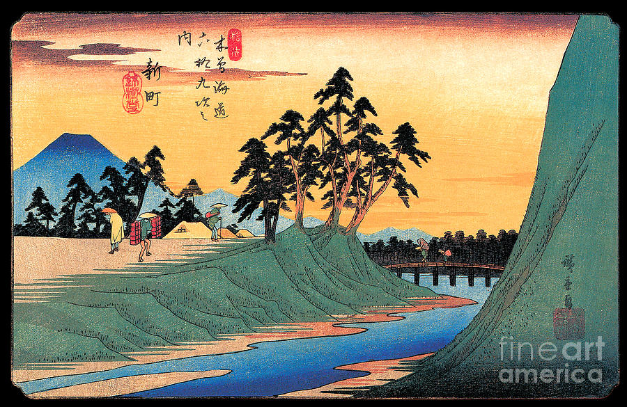Utagawa Painting - Shinmachi by Utagawa Hiroshige