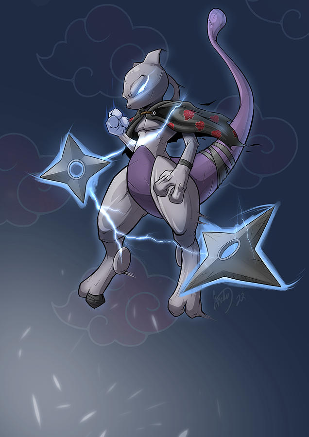 Shinobi mewtwo Digital Art by Galit Robinson - Fine Art America