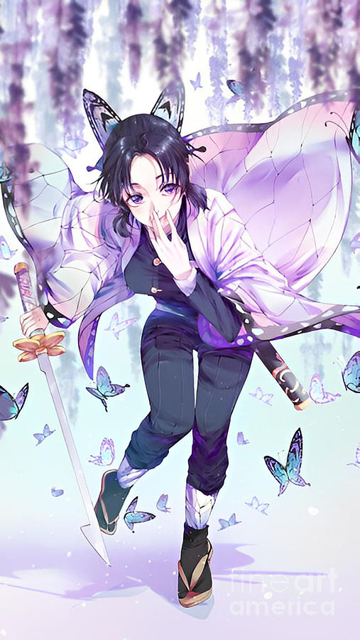 Shinobu Kocho Butterflies Kimetsu No Yaiba Poster Digital Art By Freida Farrell Pixels 8934