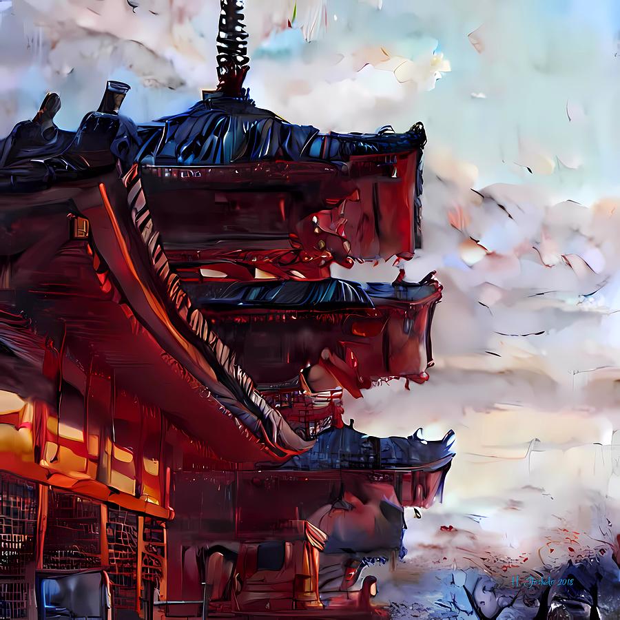 Shinto Shrine Digital Art by Hiroshi Yoshido - Fine Art America