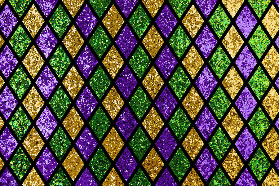 Shiny Green Purple And Golden Glittering Paillettes Diamonds