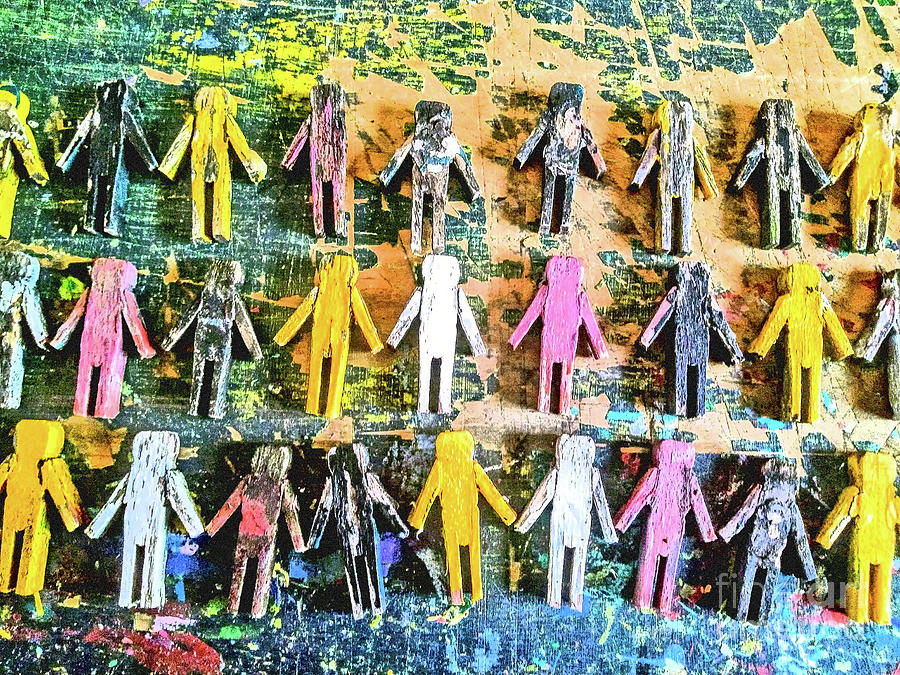 Shiny Happy People On Crack Painting by Genevieve Esson