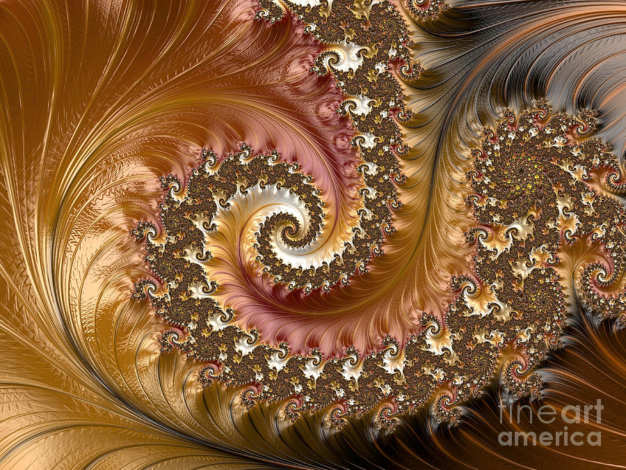 Shiny Metallic Fractal 15 Digital Art by Elisabeth Lucas - Fine Art America