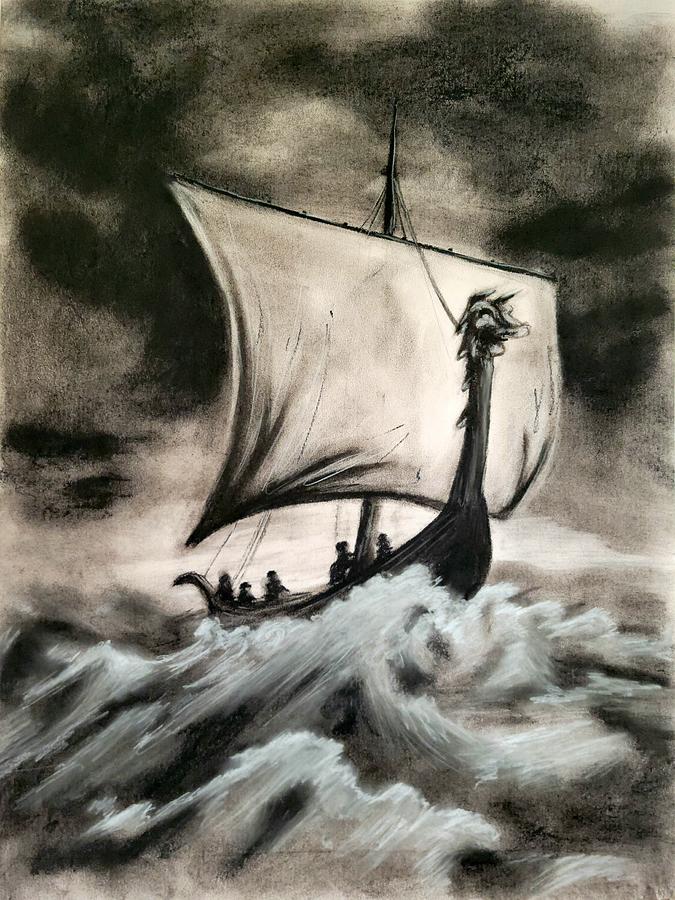 Ship at Sea Drawing by Zachary Thomas - Fine Art America
