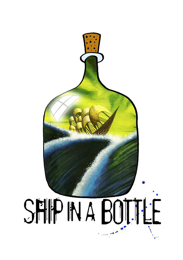 Ship in a Bottle  Mixed Media by Andrew Hitchen