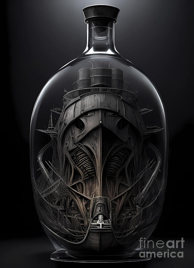 Ship In A Bottle Digital Art by Michelle Meenawong