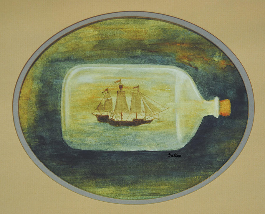 Ship in a Bottle Painting by Vallee Johnson