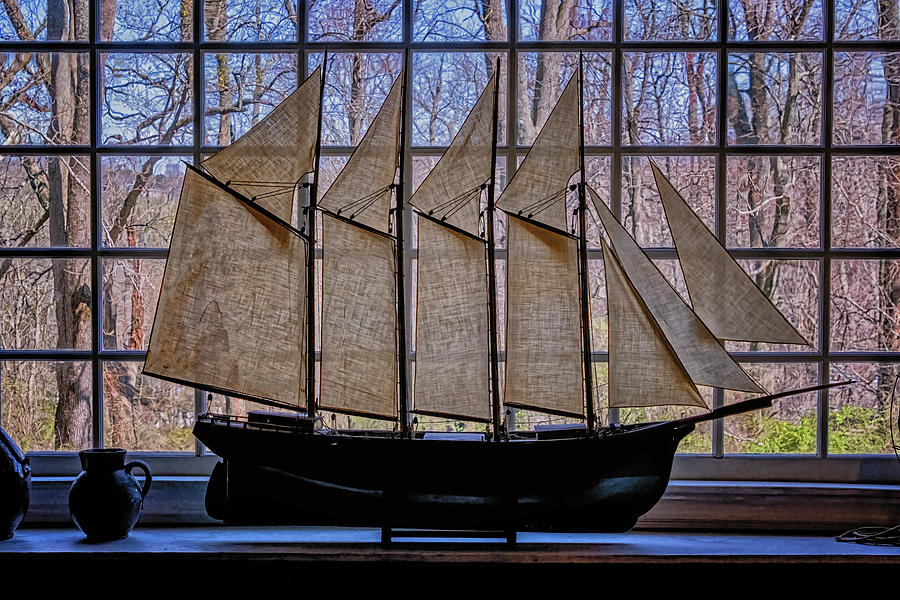 Ship In Window Photograph by Tom Singleton