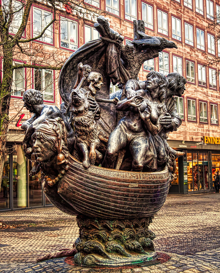 Ship of Fools Water Fountain Nuremberg  Photograph by Tatiana Travelways