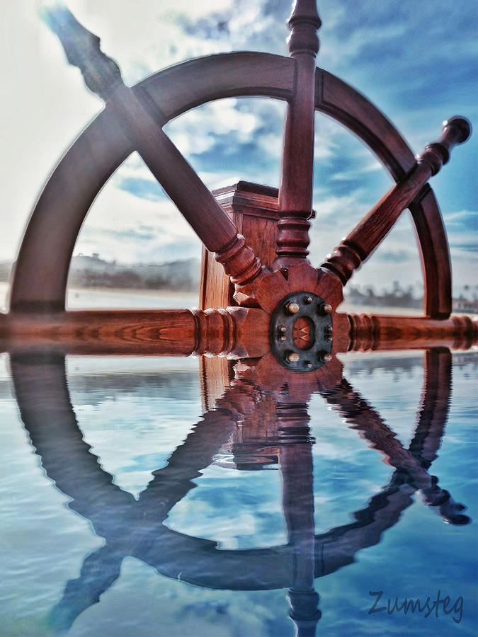 Ship Wheel Photograph by David Zumsteg