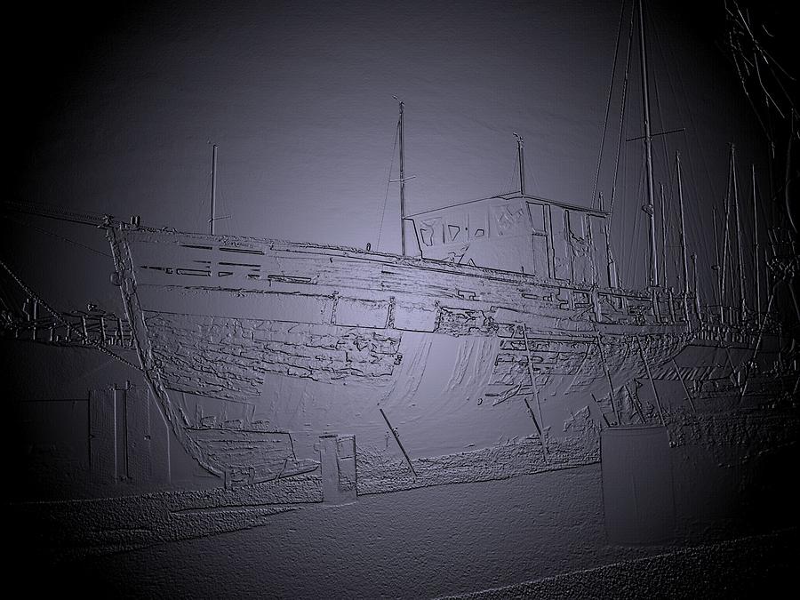 Ship Wreck Digital Art by Rogerio Mariani