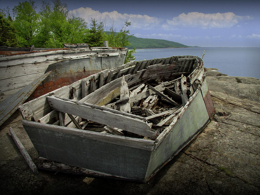 Ship Wrecks at Neys Provincial Park in Ontario, Canada Photograph by Randall Nyhof