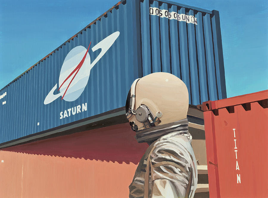 Space Painting - Shipping Container by Scott Listfield