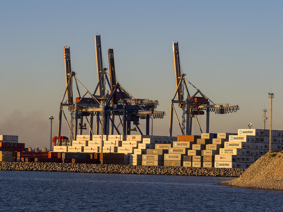 Shipping dock in Montevideo, Uruguay Photograph by Holgs