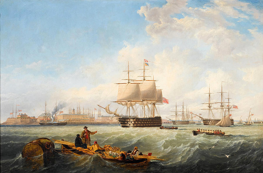 Shipping off Sheerness Painting by John Wilson Carmichael