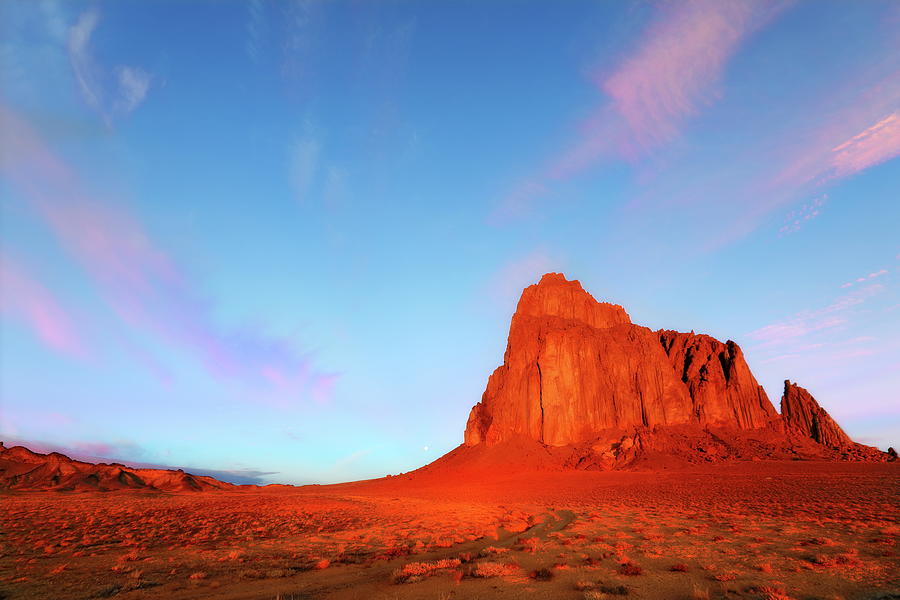 Shiprock at sunrise Photograph by Alex Nikitsin - Fine Art America