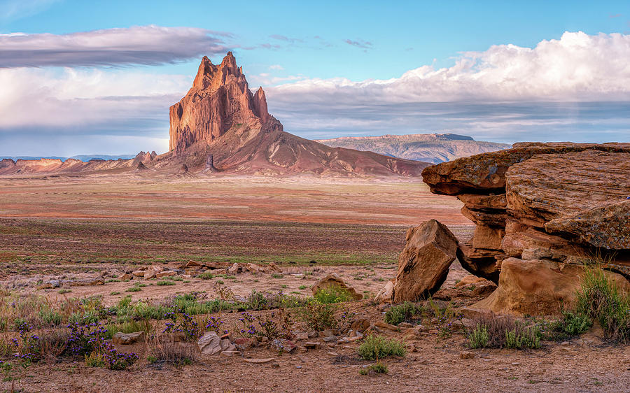 Shiprock - Northwest Morning View Photograph by Kenneth Everett