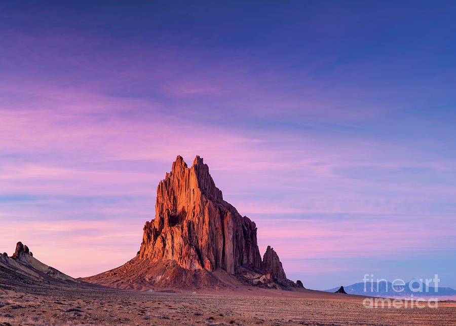 Sunset Photograph - Shiprock sunset, New Mexico by Justin Foulkes