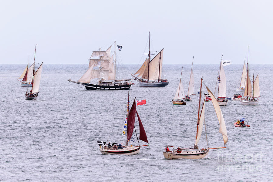 Ships in Falmouth Bay Photograph by Terri Waters