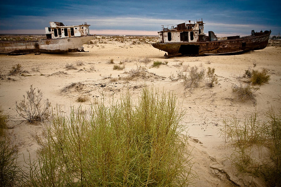 Ships of Aral Sea Photograph by Kelly Cheng Travel Photography