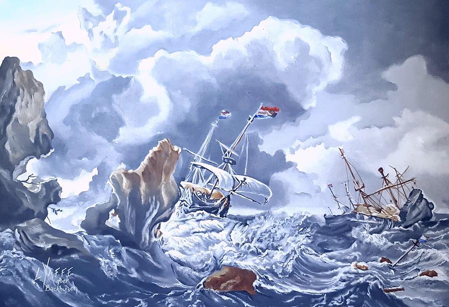 Ships Running Aground Painting by Loraine Yaffe
