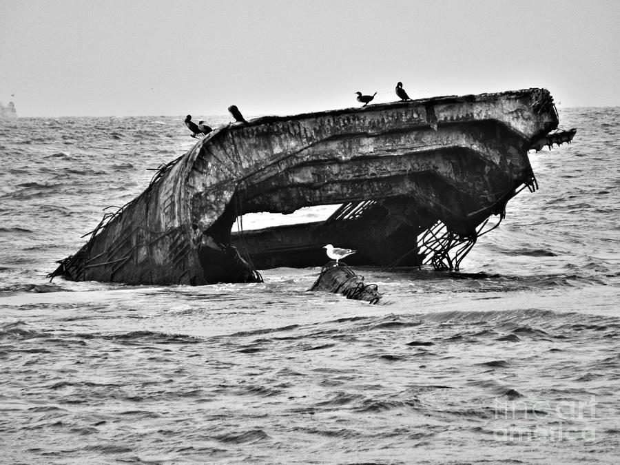 Shipwreck At Sunset Beach Photograph by Susan Carella - Fine Art America