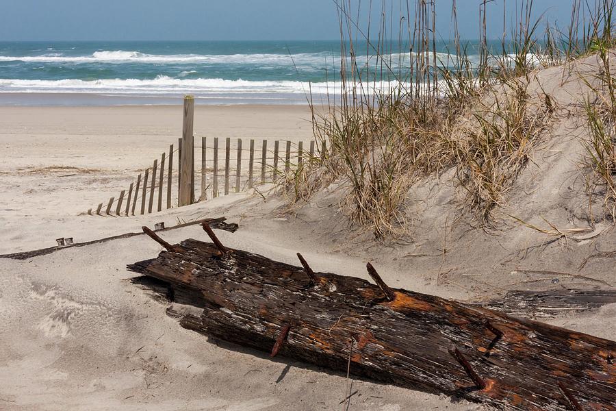 Shipwreck Next to the Dunes Photograph by Liza Eckardt