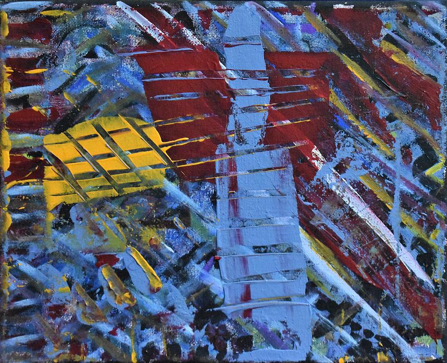 Blue Painting - Shipwreck by Pam Roth OMara Blue Painting - Shipwreck by Pam Roth OMara