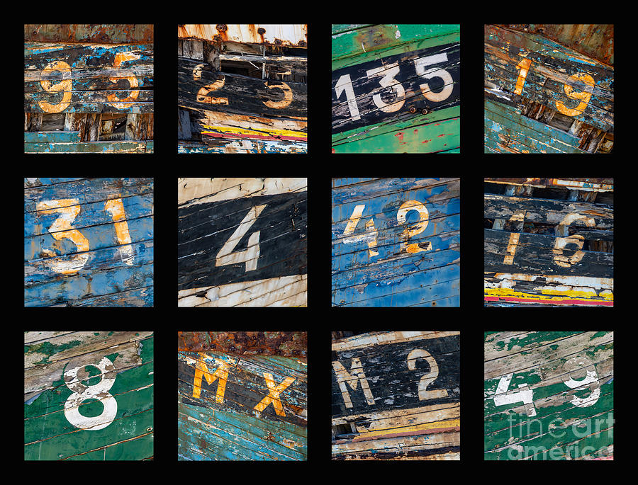 Shipwrecks numbers collage Photograph by Delphimages Photo Creations