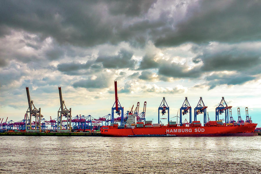 Shipyard in the river Elbe Photograph by Fabrizio Troiani