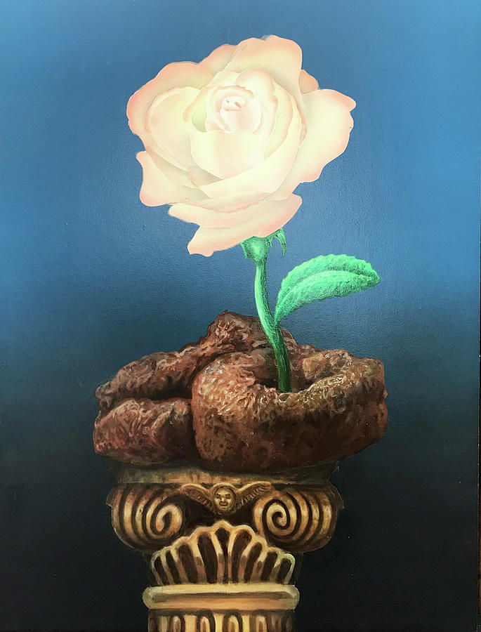 Shit Rose Painting by Peter Bartczak