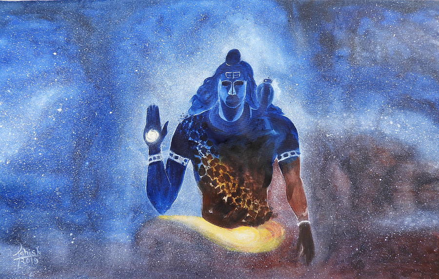 Shiv Painting Painting By Ashish Nautiyal Fine Art America