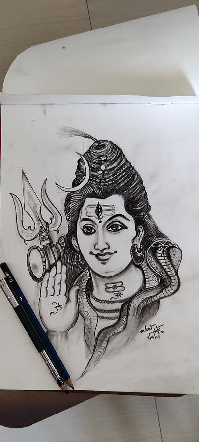 Shiva lor Drawing by Venkat Reddy - Fine Art America