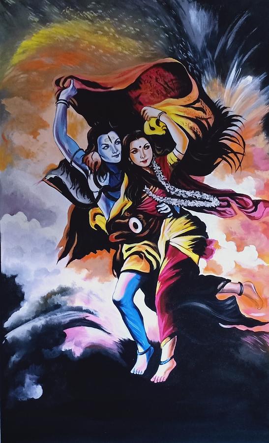 Shiva painting  Painting by Manish Vaishnav