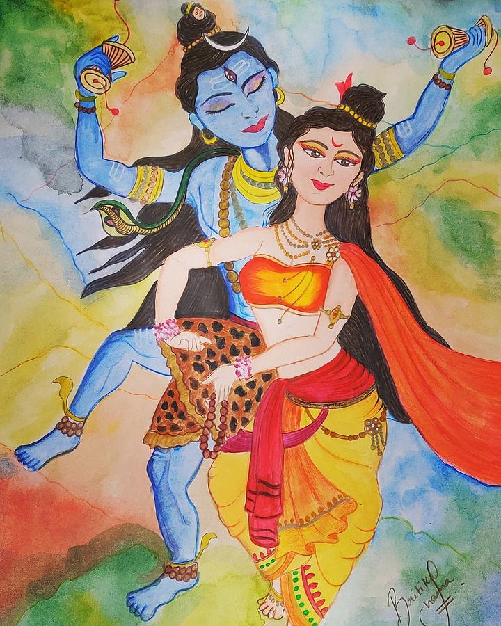 shiv sati painting