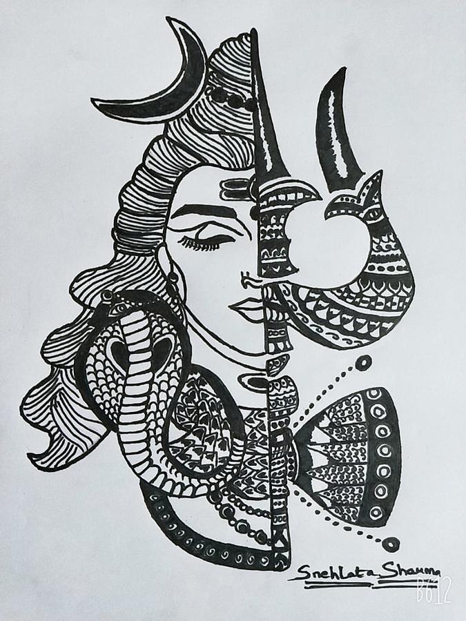 Baal Shiva Drawing for Kids | Easy Baal Shiva Drawing Step by Step