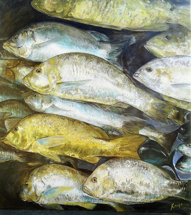 Shoal of Fish Painting by Koro Arandia