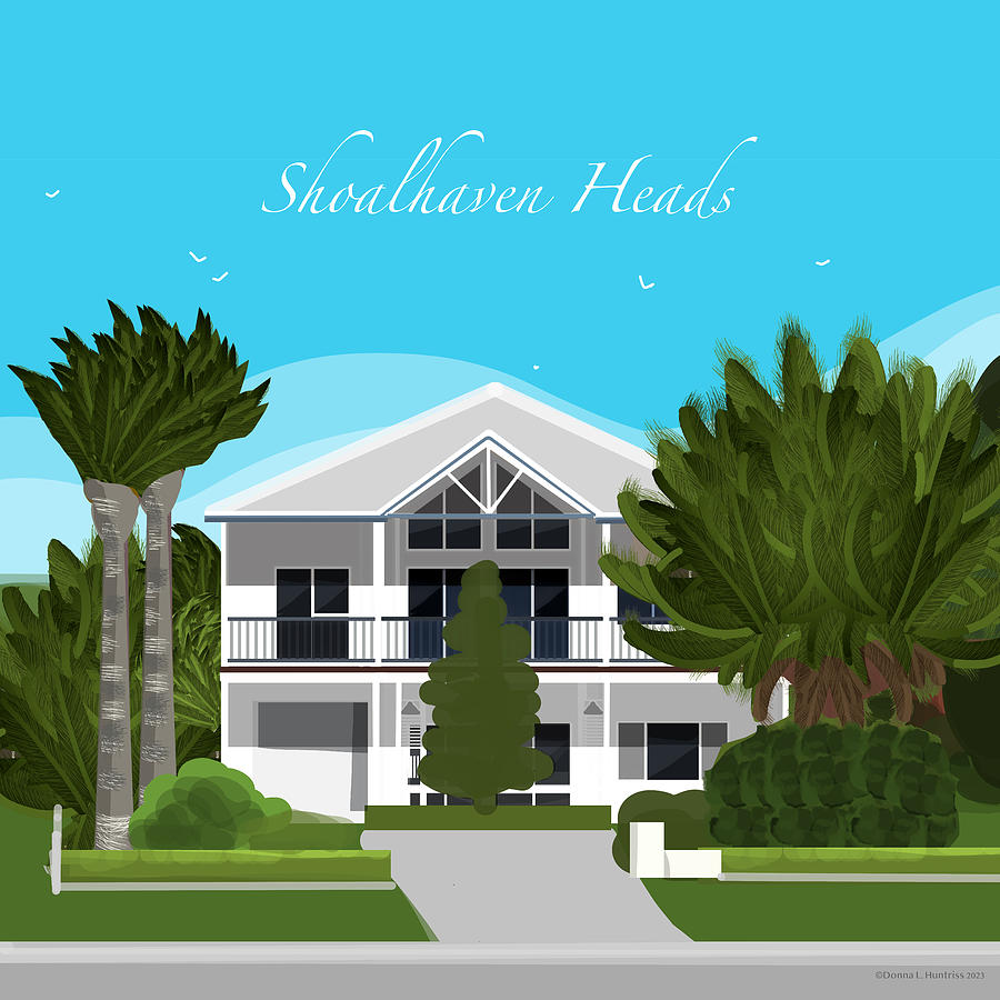 Shoalhaven Heads House One Digital Art by Donna Huntriss