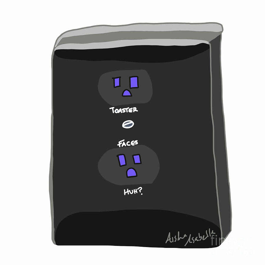 Shocked Toaster Faces Digital Art by Aisha Isabelle Fine Art America
