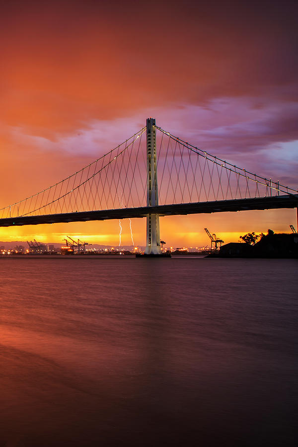 Shockingly Beautiful Morning, Oakland Bay Bridge Photograph by Vincent James