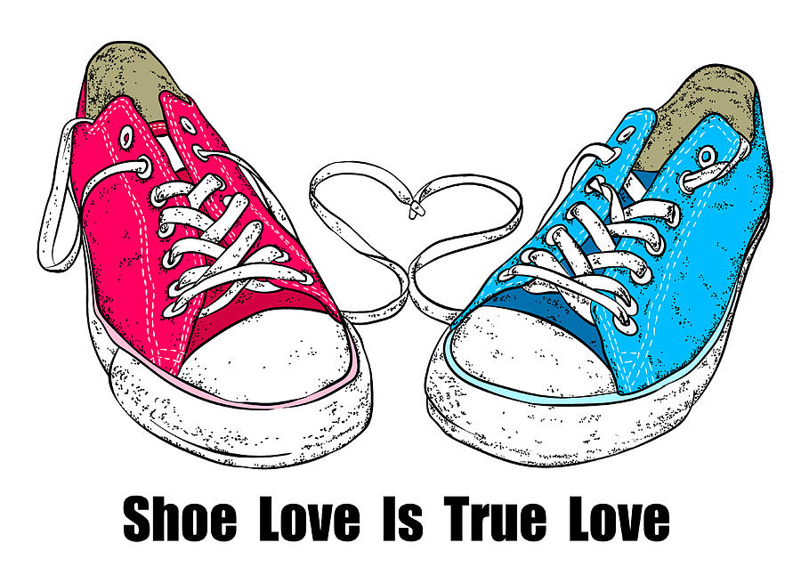 Shoe Love Is True Love Painting by Miki De Goodaboom