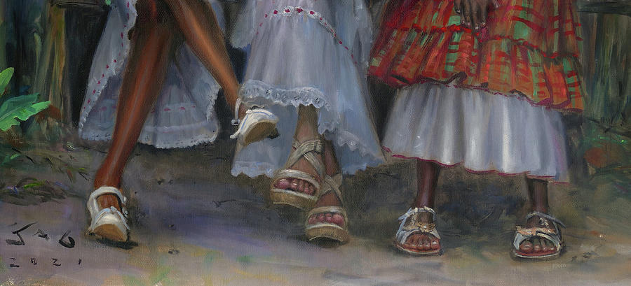 Shoes #4 Painting by Jonathan Guy-Gladding JAG