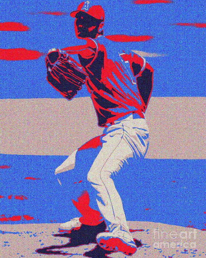 Angels Painting - Shohei Ohtani 2020 by Jack Bunds Angels Painting - Shohei Ohtani 2020 by Jack Bunds