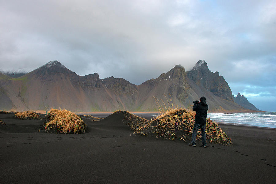 In front of Vestrahorn mountain, Iceland Photograph by Dubi Roman