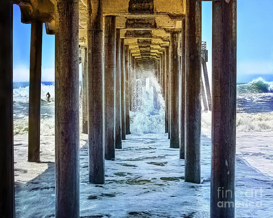 SHOOTING THE PIER Huntington Beach, California Photograph by Don Schimmel