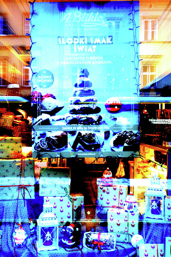 Shop Window At Christmas In Warsaw, Poland Photograph by John Siest