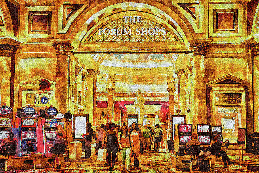 Shoppers and Gamblers Las Vegas Photograph by Tatiana Travelways